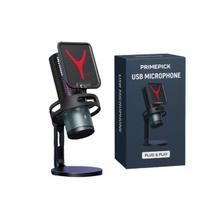 Profesionalus Mikrofonas su RGB apšvietimu ir Triukšmo Slopinimu PrimePick GM7