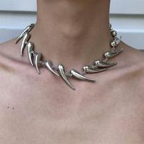 Punk Hip Hop Spalvota Kniedžių Grandinėlė Choker Kaklo Papuošalas Vyrams Moterims Perdetas Metalinis Vandens Lašas Dygliuotas Trumpas Kaklo Papuošalas
