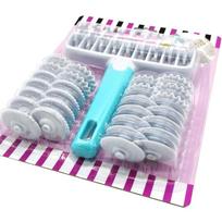 37Pieces Fondant Ribbon Cutter Wheel Roller Pastry Mold Dough Lattice Cutter 4 Different Gears Embosser Set Tool Kitchen 1