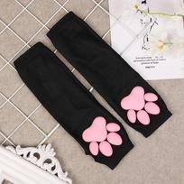 3D Silicone Cat Paw Sun Protection Cycling Sleeves - Creative Fashion for Spring & Autumn One Size juoda