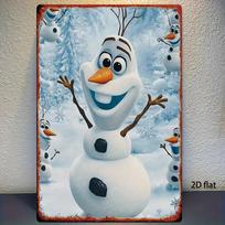 1pc Iron Painting Disney Frozen Olaf Snowman Metal Wall Decoration Iron Art Hanging Ornament Living Room Wall Decoration 20.32cm 20x30cm（7.8x11.8inch）