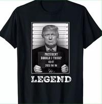 Donaldas Trumpas Legenda Nuotrauka iš policijos komisariato, Laisvę Trumpui 2024, palaikyk Trumpą Marškinėliai S-5XL 2XL