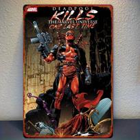 Deadpool 20.32x30.48 cm Metal Wall Sign - Vibrant Comic Book Art, Easy-to-Hang, Perfect for Home, Office, Church, School, Bedroo 20x30cm（7.8x11.8inch）