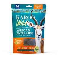 Karoo Wild skanėstais su antilope ir raudonėliais šunims, 113 g