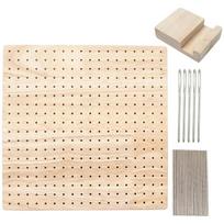 Rankų darbo medinė blokavimo lenta Granny Square nėrimo lenta Kūryba su blokavimo kilimėliu mezgimo ir siuvinėjimo mėgėjams 1