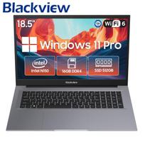 Blackview AceBook 10 18,5 colio nešiojamas kompiuteris, Intel N150 procesorius, 16GB RAM, 512GB SSD, 0-180° atlenkiamas vyris pilka