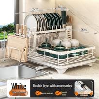 ZISIZ Double-Layer Dish Drying Rack