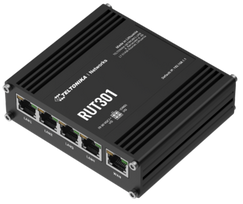 Teltonika | Ethernet Router | RUT301 | No Wi-Fi | 10/100Mbit/s | Ethernet LAN (RJ-45) ports 5 | Mesh Support No | MU-MiMO No | No mobile broadband