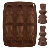 Rudas zuikio silikoninis sausainis ir praline formelė
