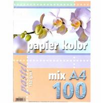 Kreska A4 spalvotas popierius 160 g/m², 100 lapų, pastelinių spalvų miksas