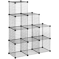 Lentyna modulinė 6 kubų 105 x 35 x 105 cm juoda