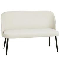 2 vietų sofa, moderni minkšta sofa su metaliniu ir mediniu rėmu, aksominis užvalkalas, smėlio spalvos