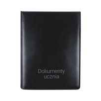 Vaikų dokumentų dėklas, vertikalus, juodas, 11,3 x 8,6 cm