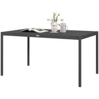 Sodo valgomojo stalas 6 asmenims - tamsiai pilkas 145 x 90 x 74 cm