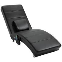 Relax kėdė su masažo funkcija Poilsio kėdė Ergonomiška aukšta atlošimo dalis, su masažo funkcija ir pagalvėlėmis su Zero-G dizainu Poilsio kėdė Dirbtinė oda Metalas Putplastis Juoda 58 x 163 x 87 cm