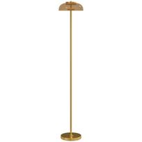 HOMCOM LED stovintis šviestuvas svetainei, pastatomas šviestuvas su 3000 K šilta šviesa, kojiniu jungikliu, 25 x 25 x 134 cm, žalvario