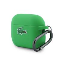 Lacoste Liquid Silicone Croc Logo dėklas skirtas Apple AirPods Pro 3 žalios spalvos