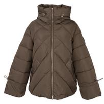 Pūkinė striukė moterims, Smėlio, Jackets, smr6580-25207bei
