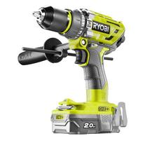 Akumuliatorinis smūginis gręžtuvas bešepečiu varikliu  Ryobi R18PD7-220B, 18V (2x2,0 Ah)
