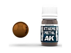 AK Interactive - BRONZE XTREME METAL Emaliniai dažai, 30ml, AK474