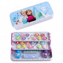 Frozen Makeup Tin with 3 Folding Trays Dekoratyvinės kosmetikos vaikiškas rinkinys 1 vnt.