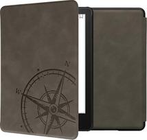 kwmobile Klapphülle kompatibel mit Amazon Kindle Paperwhite 11. Generation 2021 Hülle - Flipcase für Kindle Paperwhite Hülle aus Kunstleder - Kompass Vintage