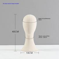 Mannequin Head Model Wig Hat Display Stand Holder 55cm Multifunctional Sturdy Manikin Head Model for Salon Scarves Hairpieces