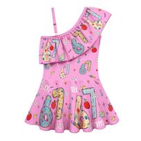 20767 Kids Girls Steal a Brainrot 67 Print One-piece Swimsuit Swimwear 100cm