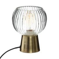 Aukso "Laye" lempa - metalas ir raštuotas stiklas H20 cm - Auksas - Atmosphera interjero kūrėjas