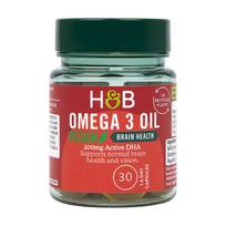 H&B VEGAN omega 3 žuvų taukai, 30 kapsulių