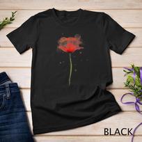 Red Poppy Flower Watercolor T-shirt Abstract Painting Art Unisex T-shirt 2XL