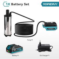YOFIDRA 50–80 L/min Galingas elektrinis vandens siurblys Alyvos siurblys Degalų papildymo pistoletas Panardinamas automobilinis siurblys Makita 21V baterijos jungikliui 1Battery 1EU Charger