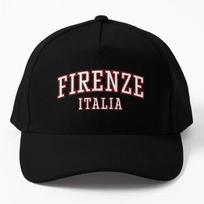 Firenze Italia Florence Italy Souvenir  Baseball Cap Hat Outdoor Mens Czapka Fish Boys Solid Color Casual Bonnet Black