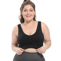 Didelio dydžio liemenėlė Besiūlė liemenėlė su pagalvėlėmis Didelio dydžio 5XL 6XL Push Up Bralette liemenėlės moterims Liemenė Wireless Active Brassiere liemenėlė S balta