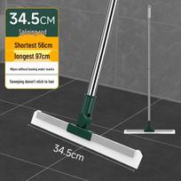 Magic Silicone Broom & Water Squeegee for Bathroom Floors - Hair Remover and Mop Combo