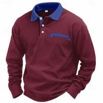 Rudens naujas vyriškas ilgomis rankovėmis polo marškinėlis madingas vyriškas apykaklės t-shirt džemperis viršutiniai drabužiai S balta