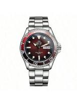 Orient Mechaninis Laikrodis Žalias Submariner Visiškai Automatinis Laikrodis Mada Sportinis Nardymo Laikrodis Apvalus Kniedytas Palaipsniui Raudonas RA-AA0814R19B