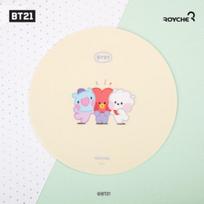 BTS BT21 Oficialus Minini PVC PELĖS KILIMĖLIS ROYCHE Autentiškas BEIGE white