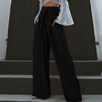 Summer Cotton Linen Retro Bohemian Loose Fit Oversized Trousers Women's Flared Pants S juoda