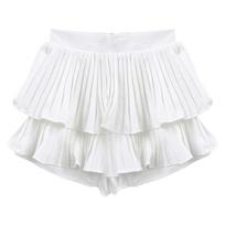 Ruffled Pleated Skirt for Women Summer High-waisted Mini Cake Skirt Solid A- Line Sweet Cute Clohes Female Korean Fashion S juoda