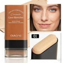 1pc Matte Foundation Stick with Brush Flawless Coverage Liquid Foundation Face Cosmetics