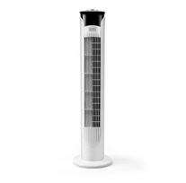 Black+Decker|BXEFT47E Osciliuojantis tylus koloninis ventiliatorius Aukštis: 81 cm | 3 greičiai | Laikmatis | Neslystantis pagrindas | Balta