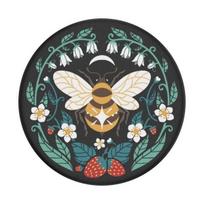 Telefono laikiklis Išmaniojo telefono rankena – POPSOCKETS – „Bee Boho“ – „Bee“ spausdinimas – Keičiamas – Suderinamas su „PopMounts“