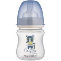 Canpol Nuo pilvo dieglių, plačiu kakleliu, 120 ml, PP Easy Start BONJOUR PARIS 35/ 231 mėlynas