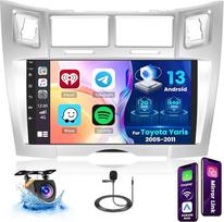 "Ohradio" 2G + 64G 2DIN automobilinis radijas "Android 13", skirtas "Toyota Yaris" 2005-2011 m. su 9 policių ekranu, automobilinis radijas su belaidžiu "Carplay" "Android" automobiliniu radiju FM/RDS BT GPS WiFi + atbulinės eigos kamera + mikrofonas