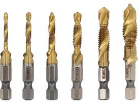 Grąžtų / sriegiklių rinkinys HEX | 6 vnt | M3-M10 (24200)