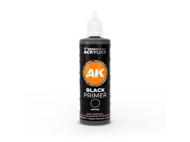 AK Interactive - BLACK PRIMER – 3rd generation juodas gruntas, 100ml, AK11242