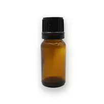 Tamsaus stiklo buteliukas su kamštuku, 10ml
