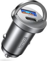 "Lamicall" 45 W cigarečių žiebtuvėlio USB C automobilinis įkroviklis - [2025 Super Mini All Metal] 24 V/12 V USB adapteris automobiliui su 45 W USB C ir 45 W USB A, PD ir QC 3.0 automobilinis įkroviklis "iPhone 16/15/14", "Samsung S24