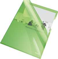 Esselte Of course, crystal, rigid, A4, 150MIC, 25piece, green (55436)